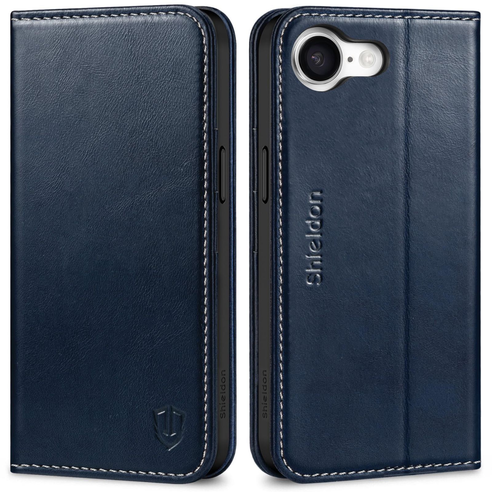 【新着商品】アイホン16e用 スマホカバー 手帳型 衝撃吸収 TPU素材 カード収納 本革 横置きスタンド機能 マグネット内蔵 [RFIDブロッキング] 16e対応ケース 全面保護 あいふぉん16e iPhone 対応スマホケース 2025年発売 6.1インチ