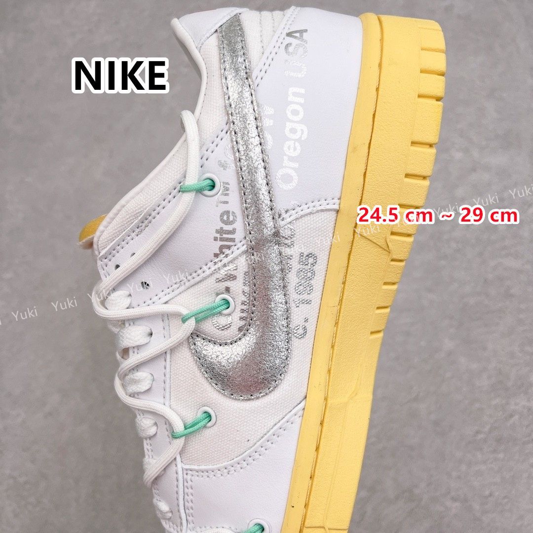 新品 未使用 NIKE  ナイキ ×OFF-WHITE DUNK LOW 1 OF 50 WHITE 1 オフホワイト ダンク ロット1 ローカットスニーカー ホワイト DM1602-127 男女兼用