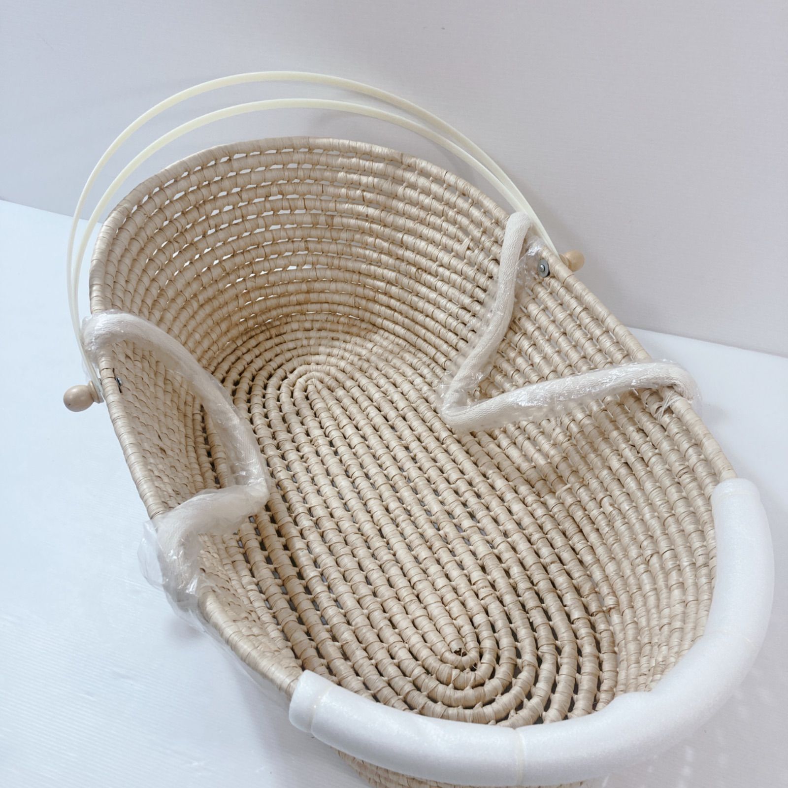 ベビークーファン ベビーバスケット 可動式 日除けアーチ付