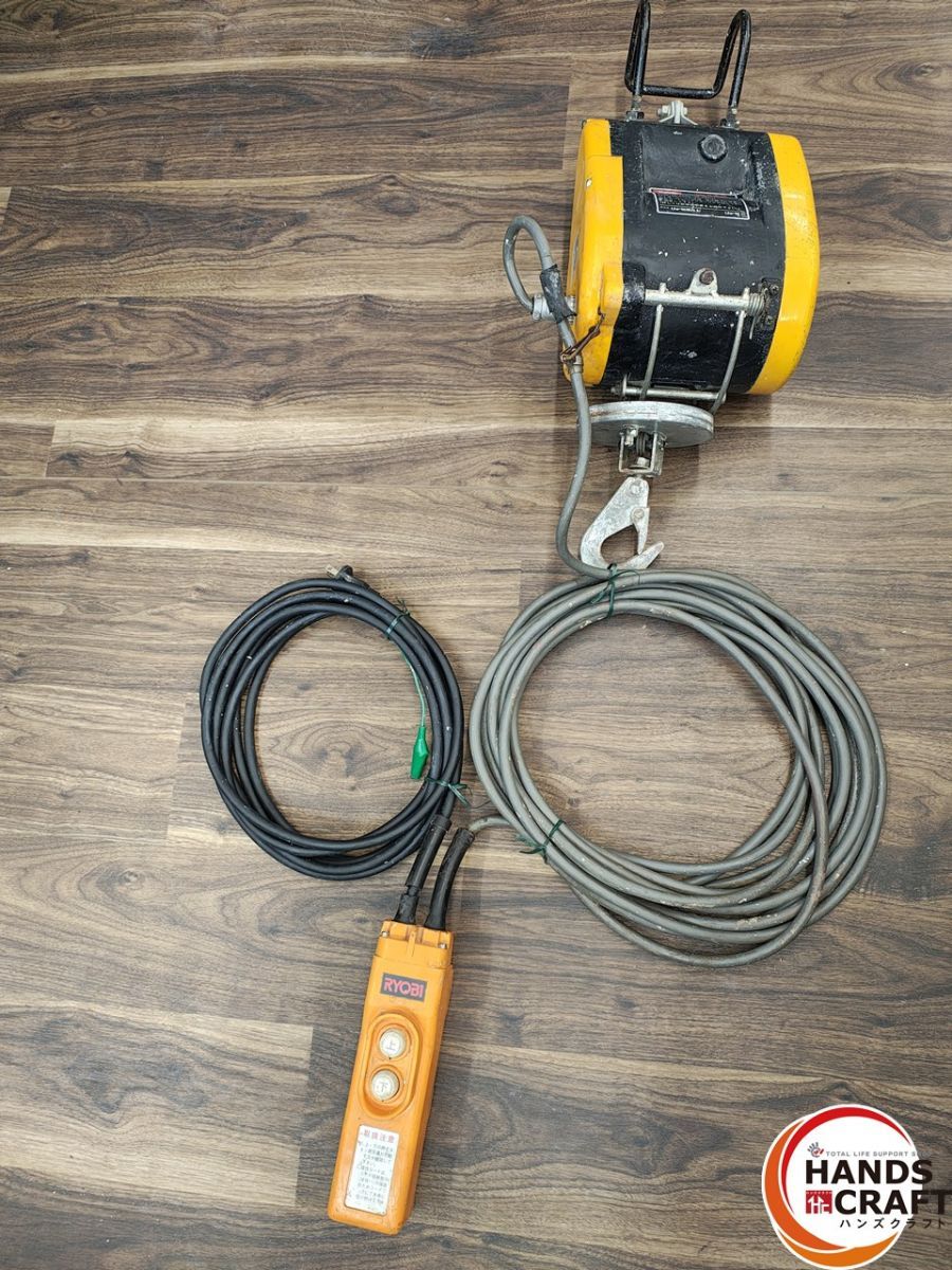 【中古】リョービ　電動ウインチ　WI-61C　電源コード、リモコン付属あり【ハンズクラフト熊本けやき通り店】【店頭取引限定】 中古】リョービ 電動ウインチ WI-61C 電源コード、リモコン付属あり