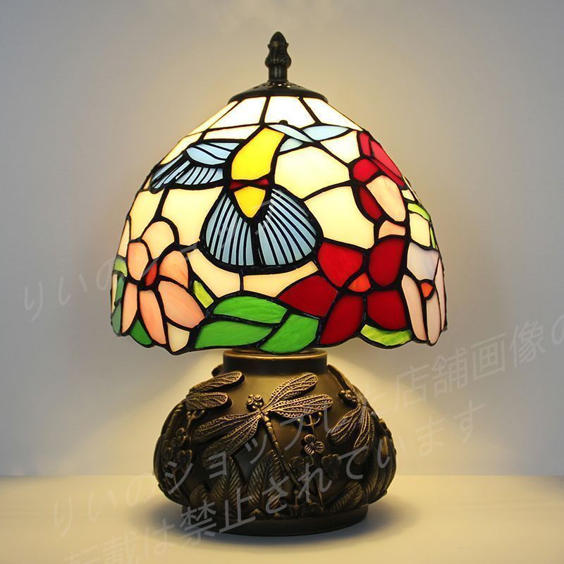 LEDテーブルランプ ステンドグラス 照明クラシック ヨーロッパ 手作り2