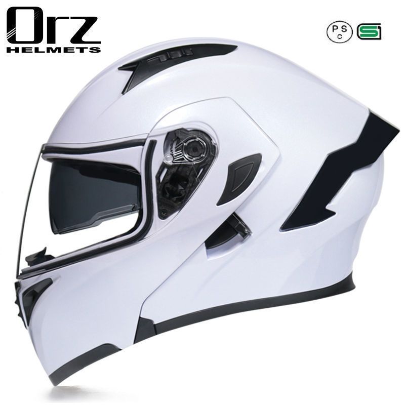 大阪新品！フルフェイスヘルメット システムヘルメット、ホワイト（カラーシールド） セキュリティ・セーフティ
