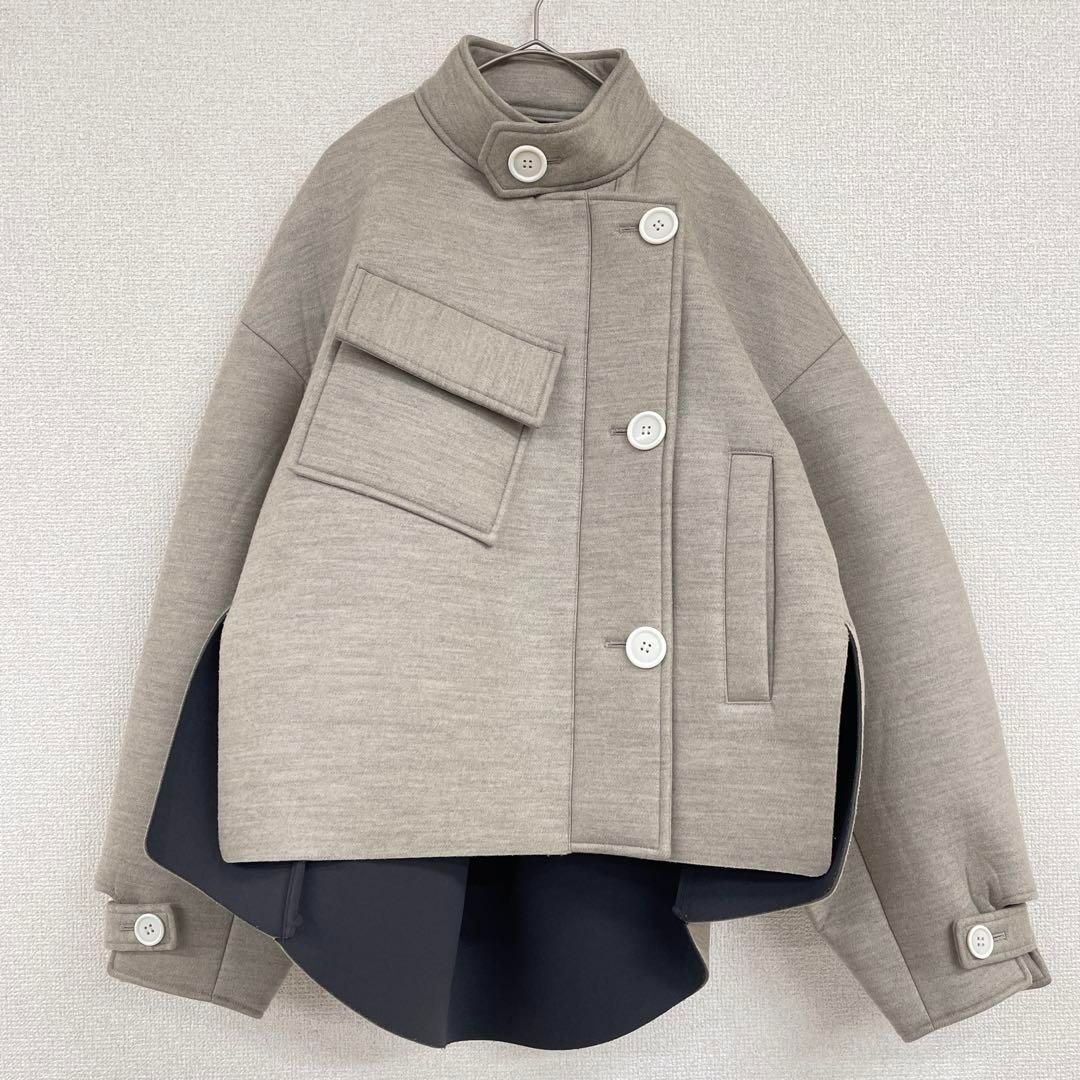 ENFOLD エンフォルド ウールボンディング ショートコート オーバー
