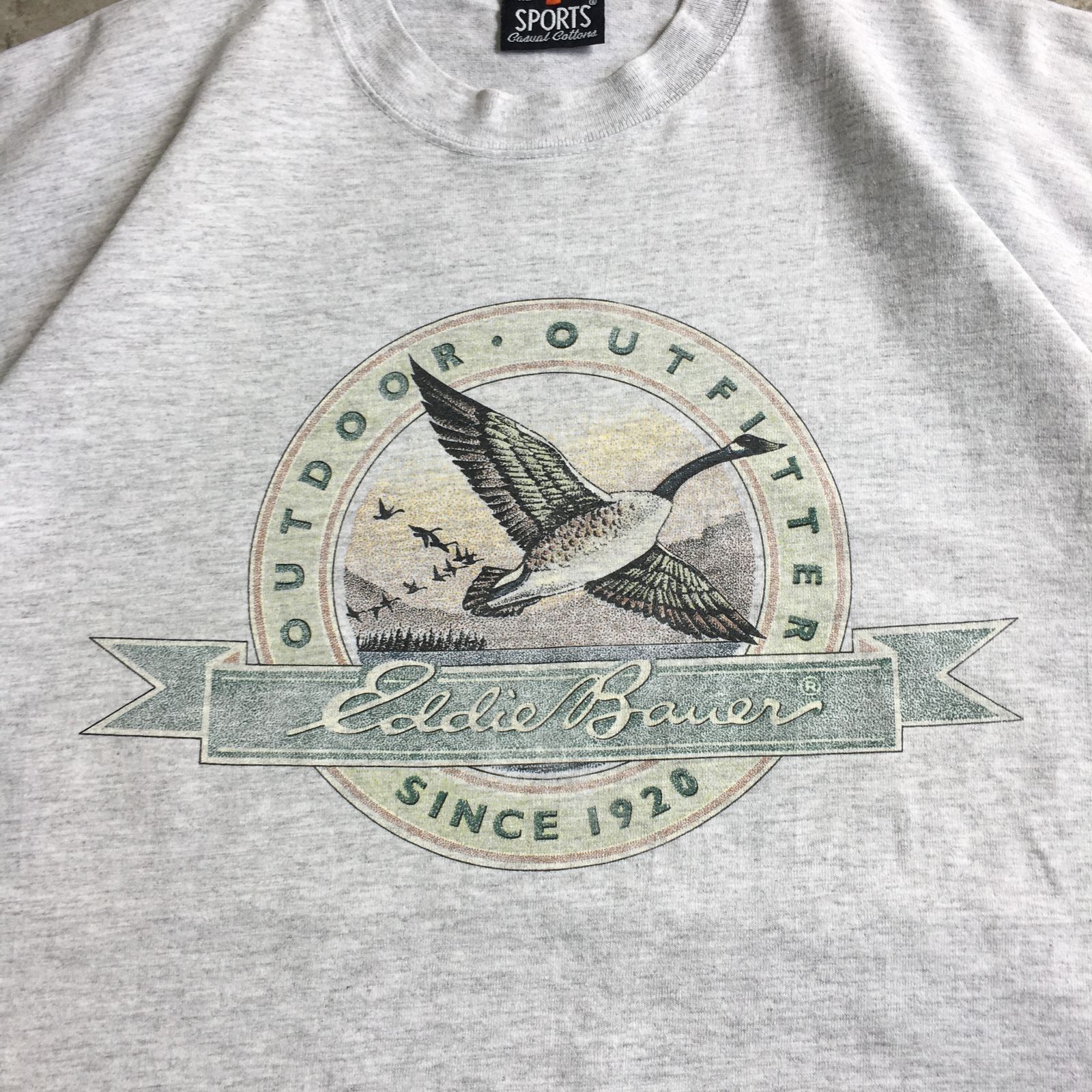 80s 90s エディバウアー　Tシャツ　魚　eddie bauer 古着 80s USA製 Eddie Bauer 「Brown Trout」 トラウト 魚