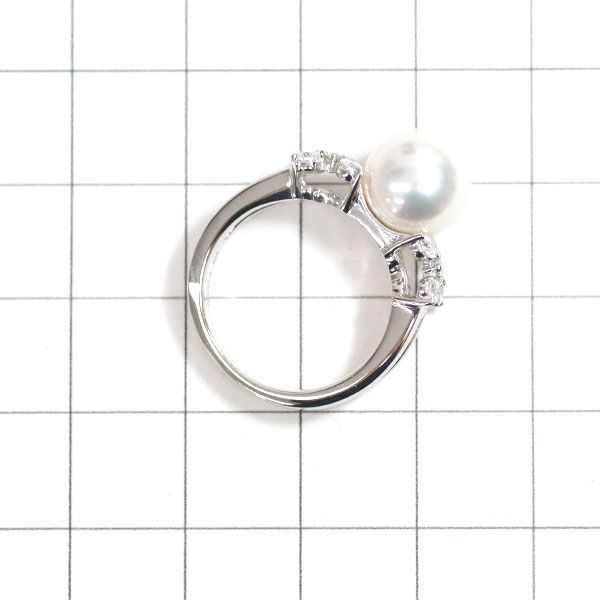 田崎真珠 アコヤ真珠 パール リング Pt900 9.0mm 6.4g