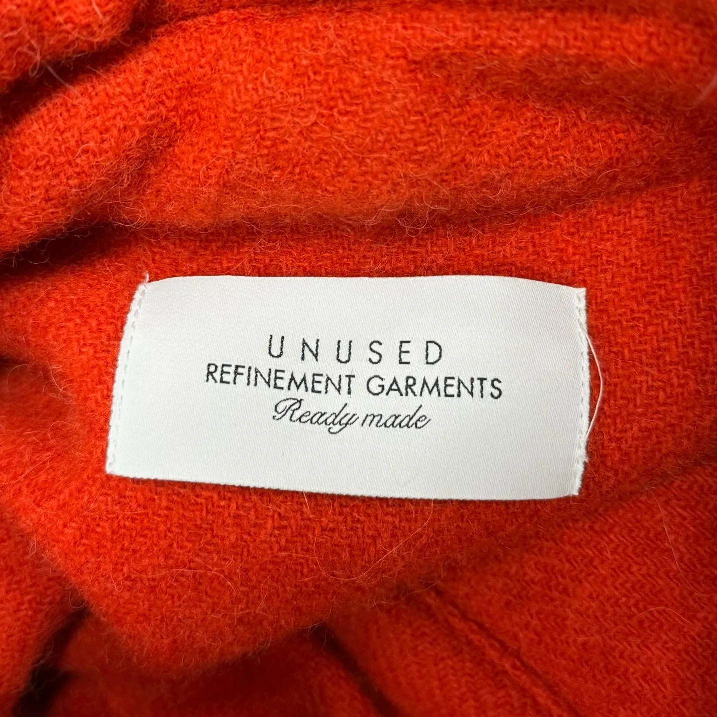 定価46200円 UNUSED アンユーズド Alpaca Tweed Shirt US2281 Orange