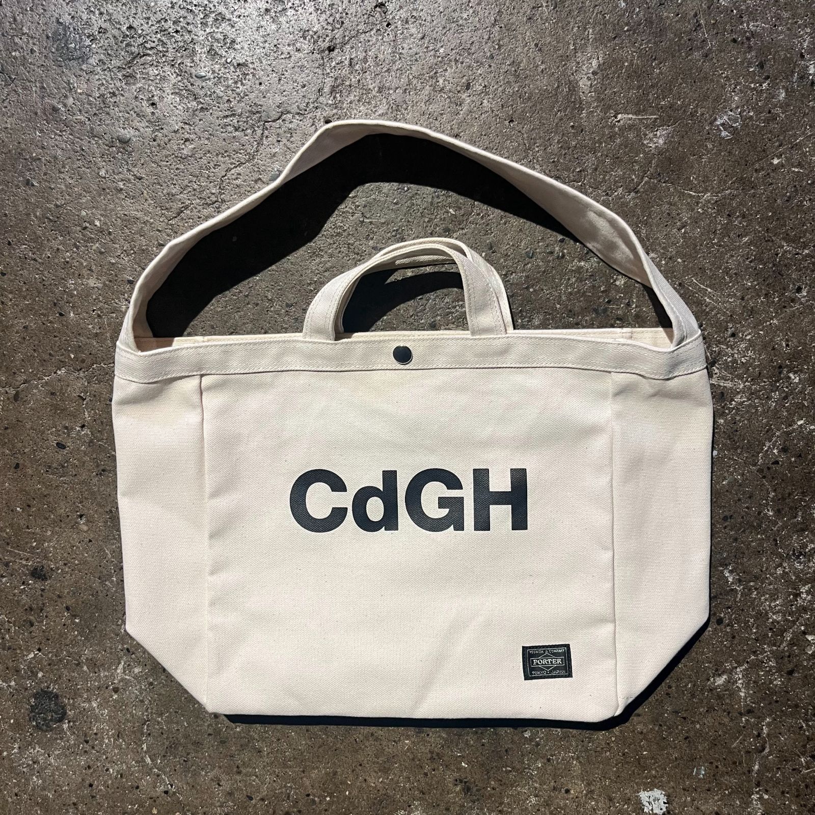 COMME des GARCONS HOMME × PORTER ロゴプリント2WAYキャンバストート