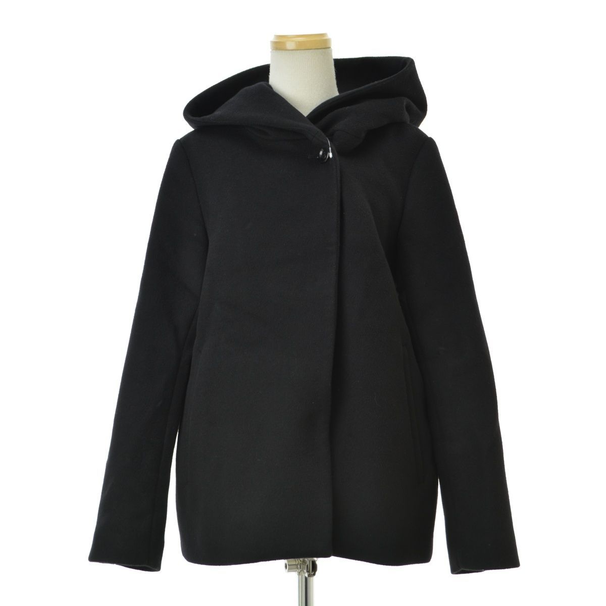 JOURNALSTANDARD】スーパー120ダブルビーバーフードショートコート