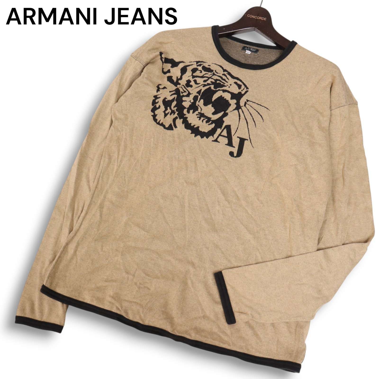 ARMANI JEANS アルマーニ ジーンズ 通年 虎 AJ☆ コットン ニット 