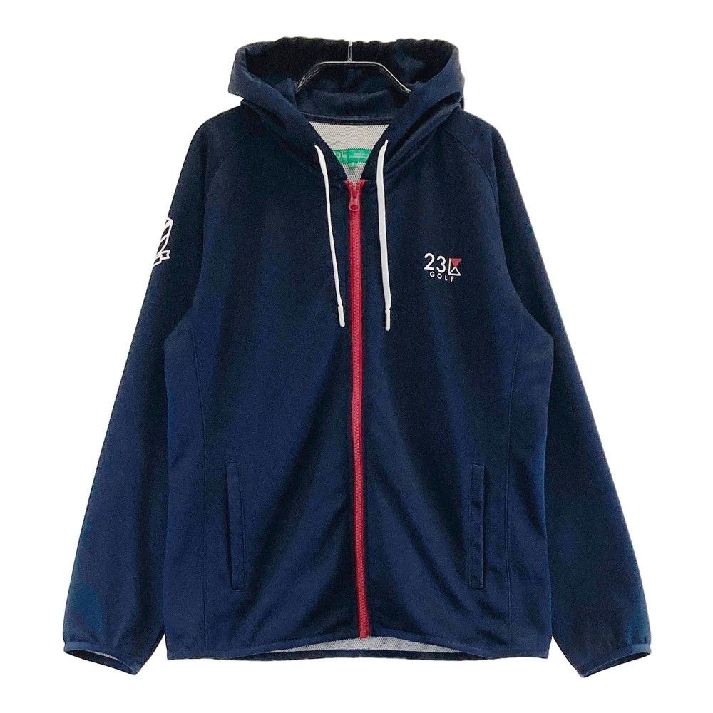 サイズ：2 23区GOLF ニジュウサンクゴルフ  フード付 ジップジャケット  ネイビー系 [240101332666] ゴルフウェア レディース ストスト