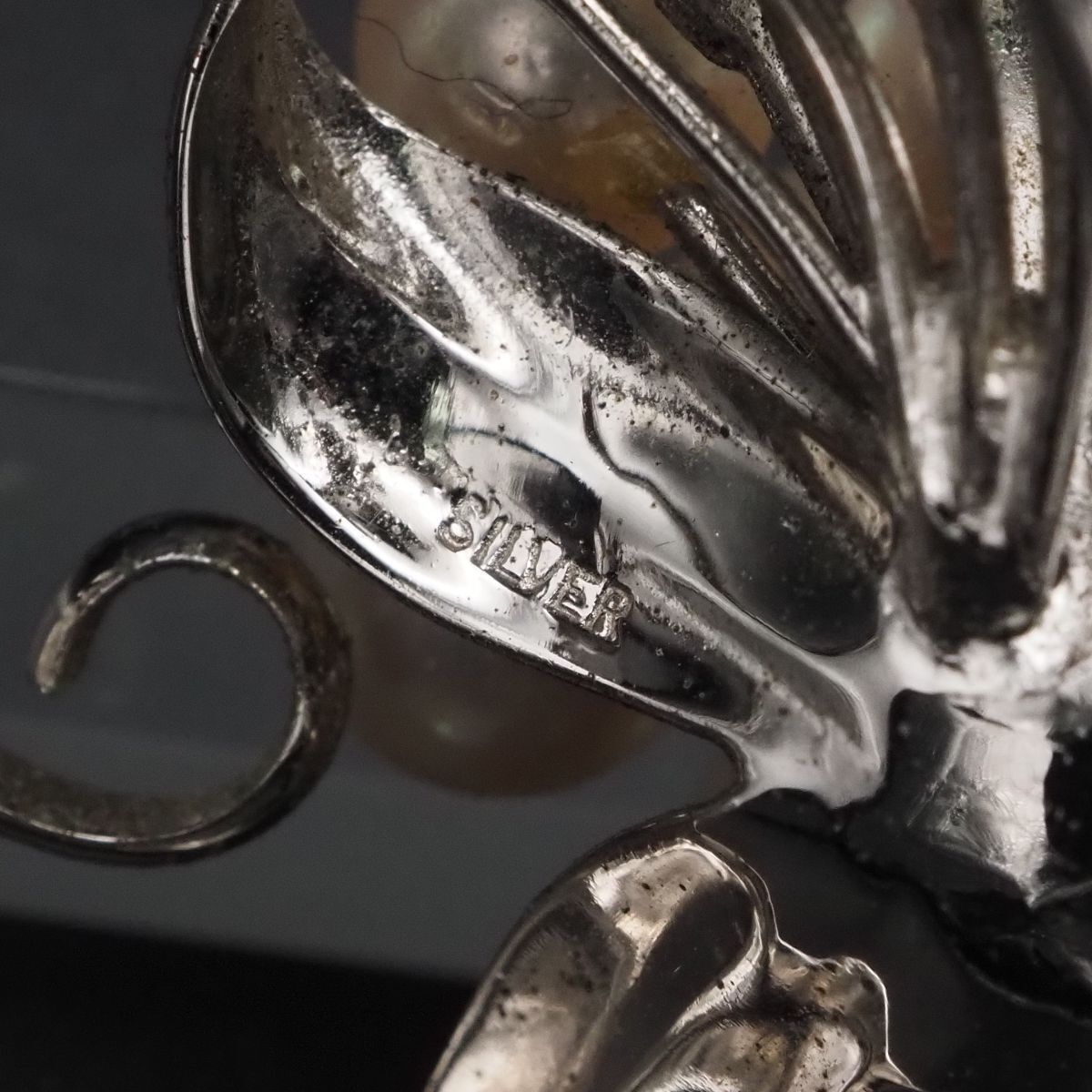 F605 本真珠 6.1-6.8mm10珠 パール SILVER刻印 2way ブローチ