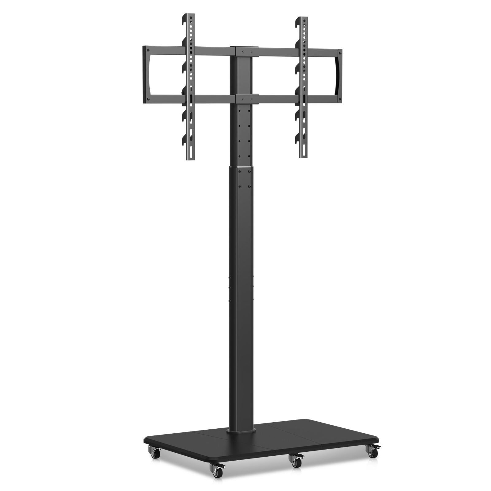 おしゃれ リビング 会議室 黒いTS005H 省スペース 木製ベース シンプル 耐荷重40kg 移動便利 キャスター付き 5段高さ調節 43~75インチ対応 液晶TVスタンド テレビ台 ハイタイプ 壁寄せ テレビスタンド XINLEI