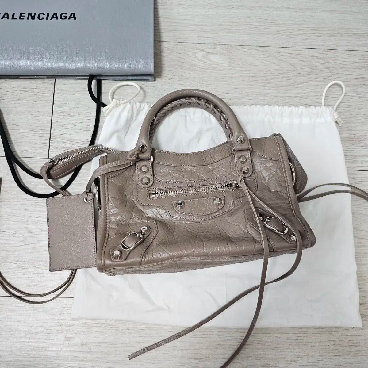 BALENCIAGA バレンシアガ モーターサイクルバッグ ミニ シルバー金具