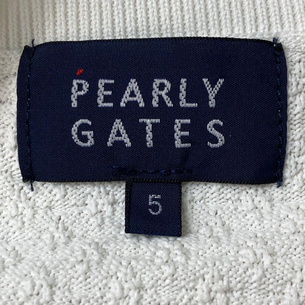 サイズ：5 PEARLY GATES パーリーゲイツ  ニットセーター  ホワイト系 [240101365609] ゴルフウェア メンズ ストスト サイズ：5 PEARLY GATES パーリーゲイツ ニットセーター