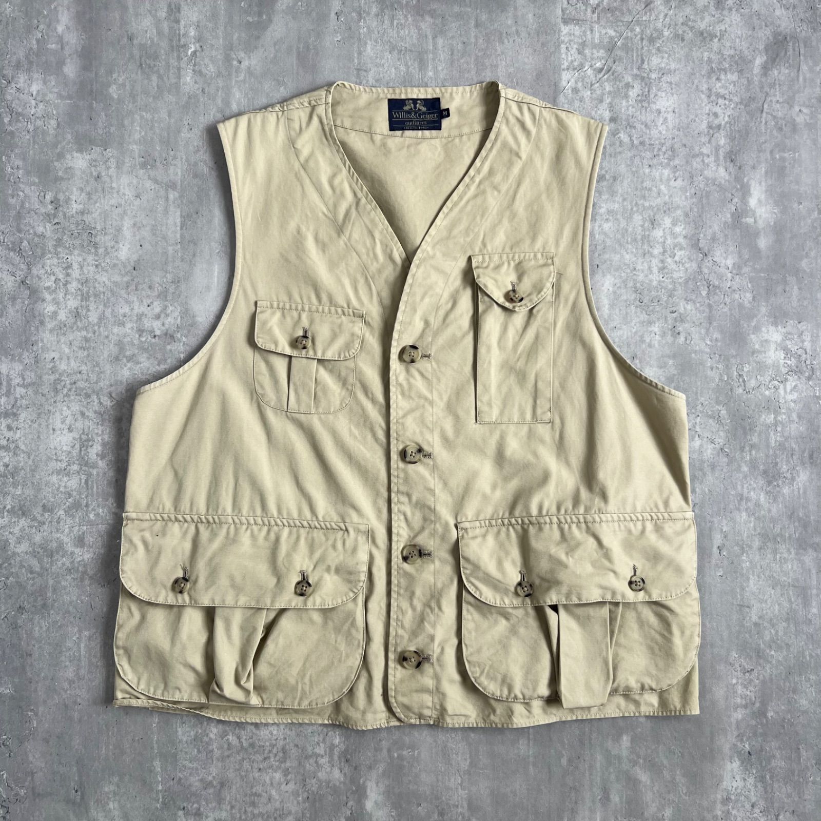 90 s Wills Geiger ウィリスアンドガイガー ベスト＆パンツ セットアップ VINTAGE ベージュ Mサイズ