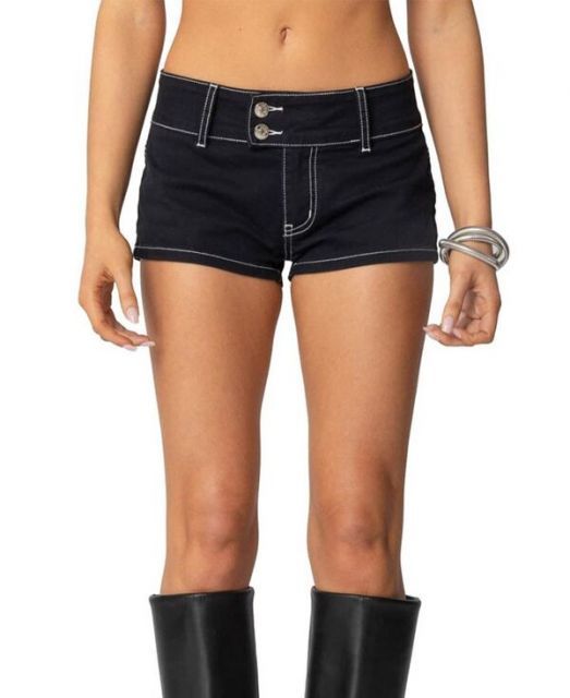 【送料無料】 アディクテッド レディース ハーフパンツ・ショーツ ボトムス Women's Yazi Star Micro Shorts Black