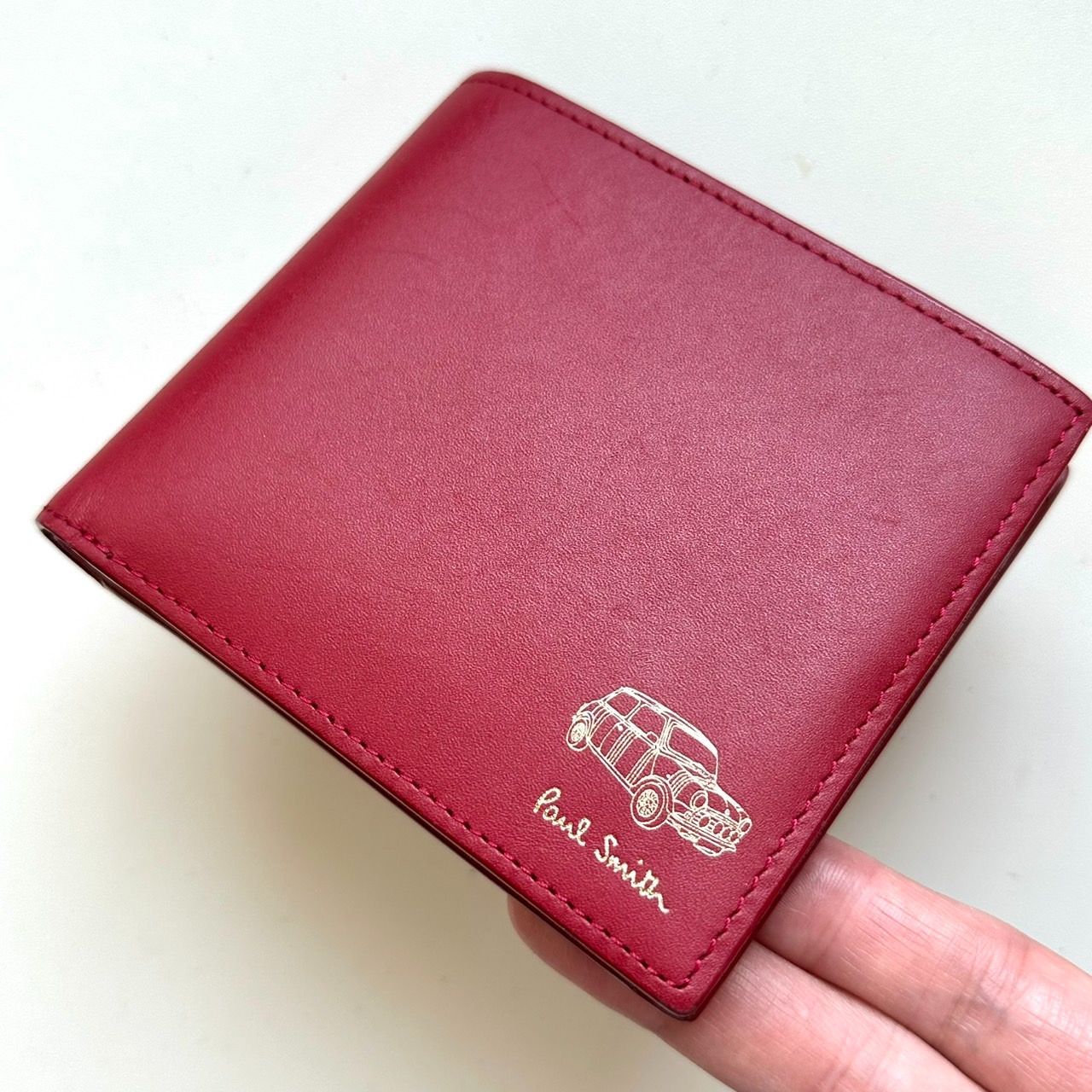 ポールスミス Paul Smith 二つ折り財布 ミニクーパー レッド 美品