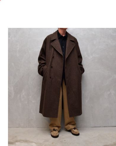 21AW SHETLAND WOOL DOUBLE BREASTED COAT - SHIN shops - メルカリ