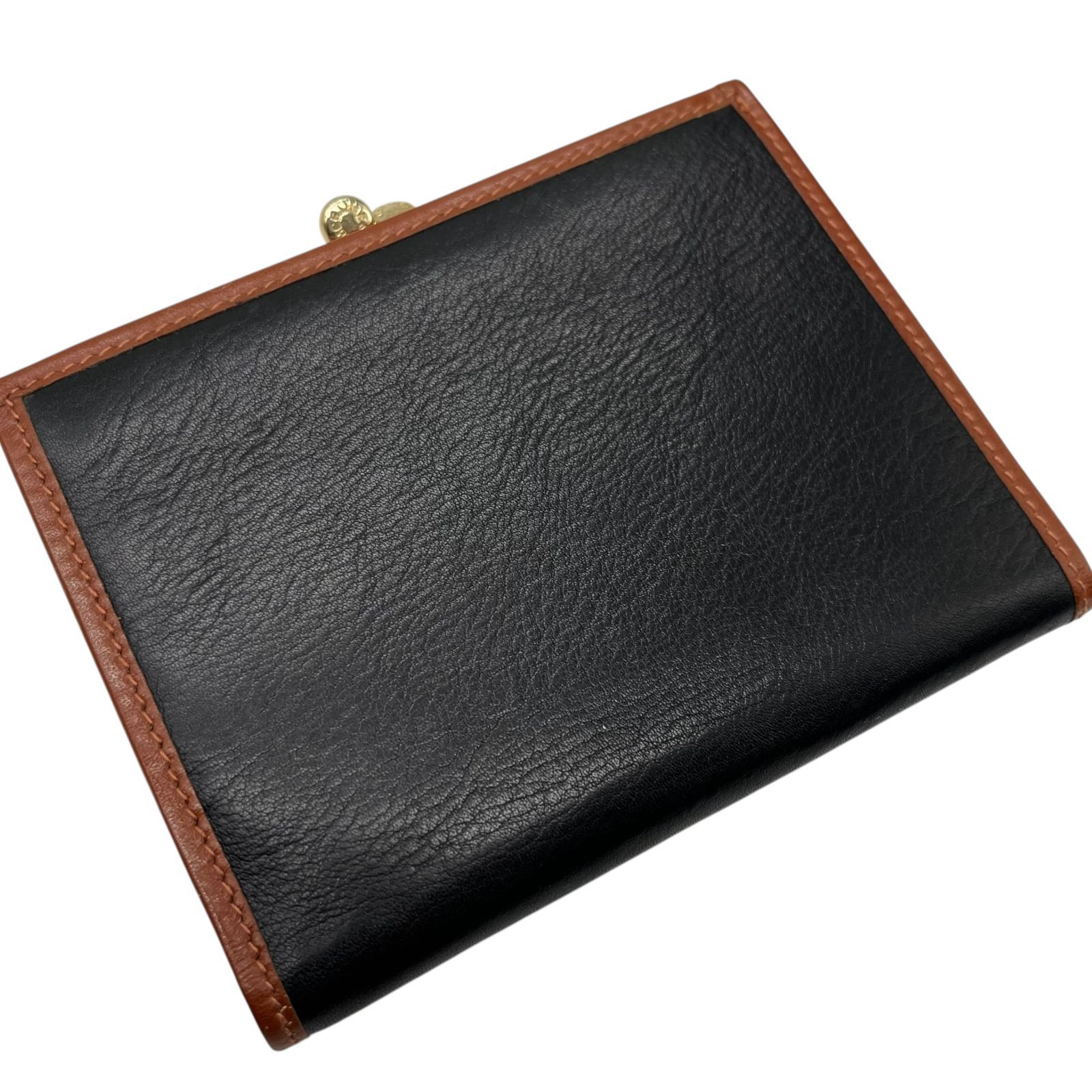 【極美品】 CELINE レザー 二つ折り財布 ストラップ トリオンフ ボルドー 極美品 CELINE セリーヌ レザー 二つ折り財布 がま口ポケット