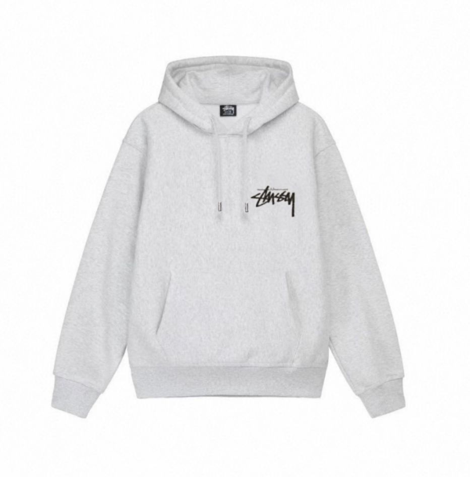 新品 未使用 STUSSY HOW WE'RE LIVIN' PIGMENT パーカーユニセックス グレー 男女兼用