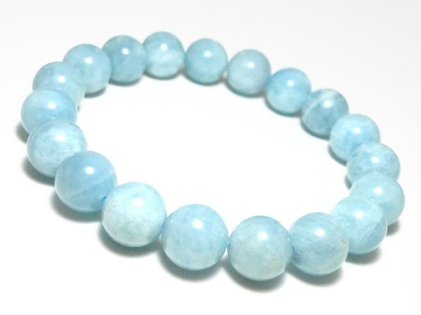 ⭐︎【天然】アクアマリン ブレスレット 13.6g アクアマリン ブレスレット 10mm 16.5~18.5cm S~LL サイズ 3月 誕生石 天然石  パワーストーン メンズ レディース 腕輪 数珠 ブルー 青 水色 アクアマリンブレスレット 天然石ブレスレット パワーストーンブレスレット ... 天然 アクアマリン ブレスレット 10mm パワーストーン ブレスレット メンズ レディース 天然石 数珠 アクセサリー