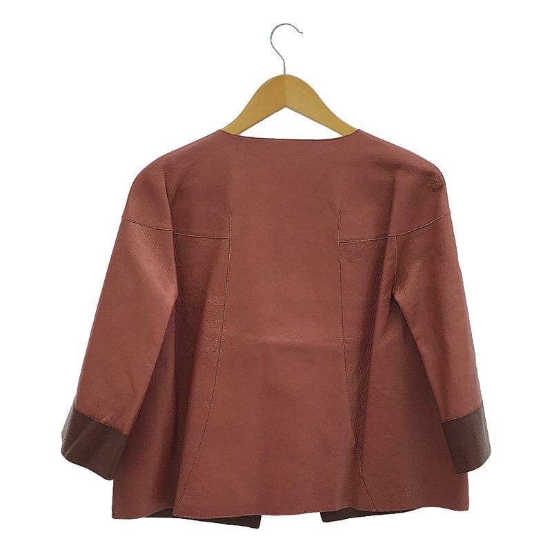 MARNI / マルニ | ノーカラーオーバーレザージャケット | 40