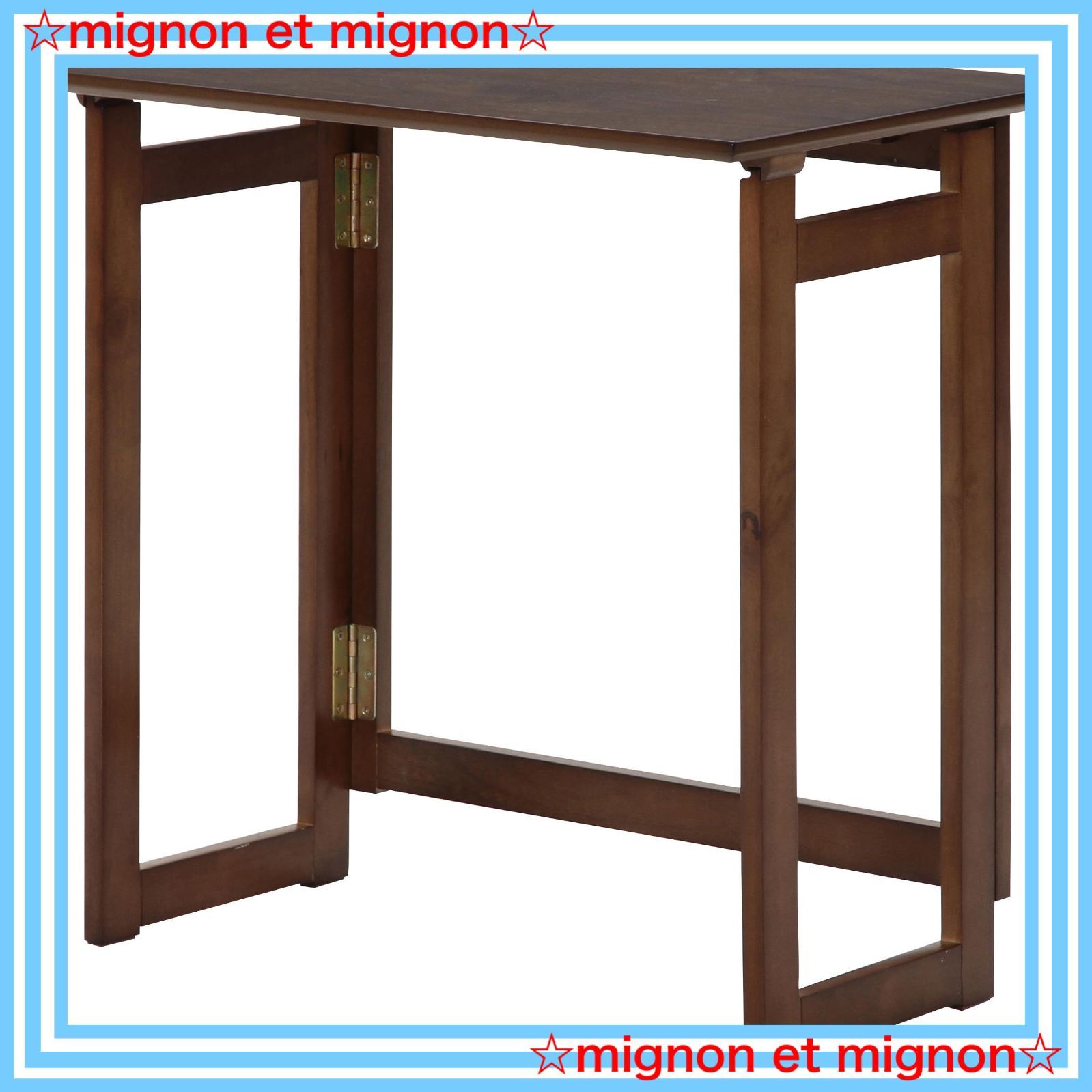 ファミリーライフ 天然木折りたたみテーブル 収納可能 組み立て不要 完成品 (高さ55cm, ブラウン) ファミリーライフ 天然木折りたたみテーブル 収納可能 組み立て不要