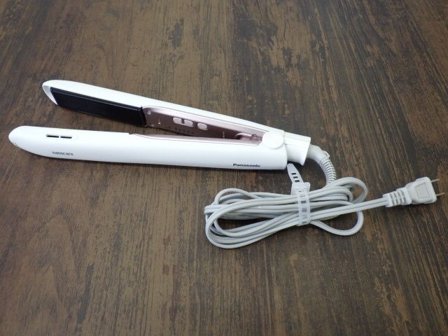 パナソニック ヘアーアイロン ストレート用 ナノケア 白 EH-HS9E-W 中古品