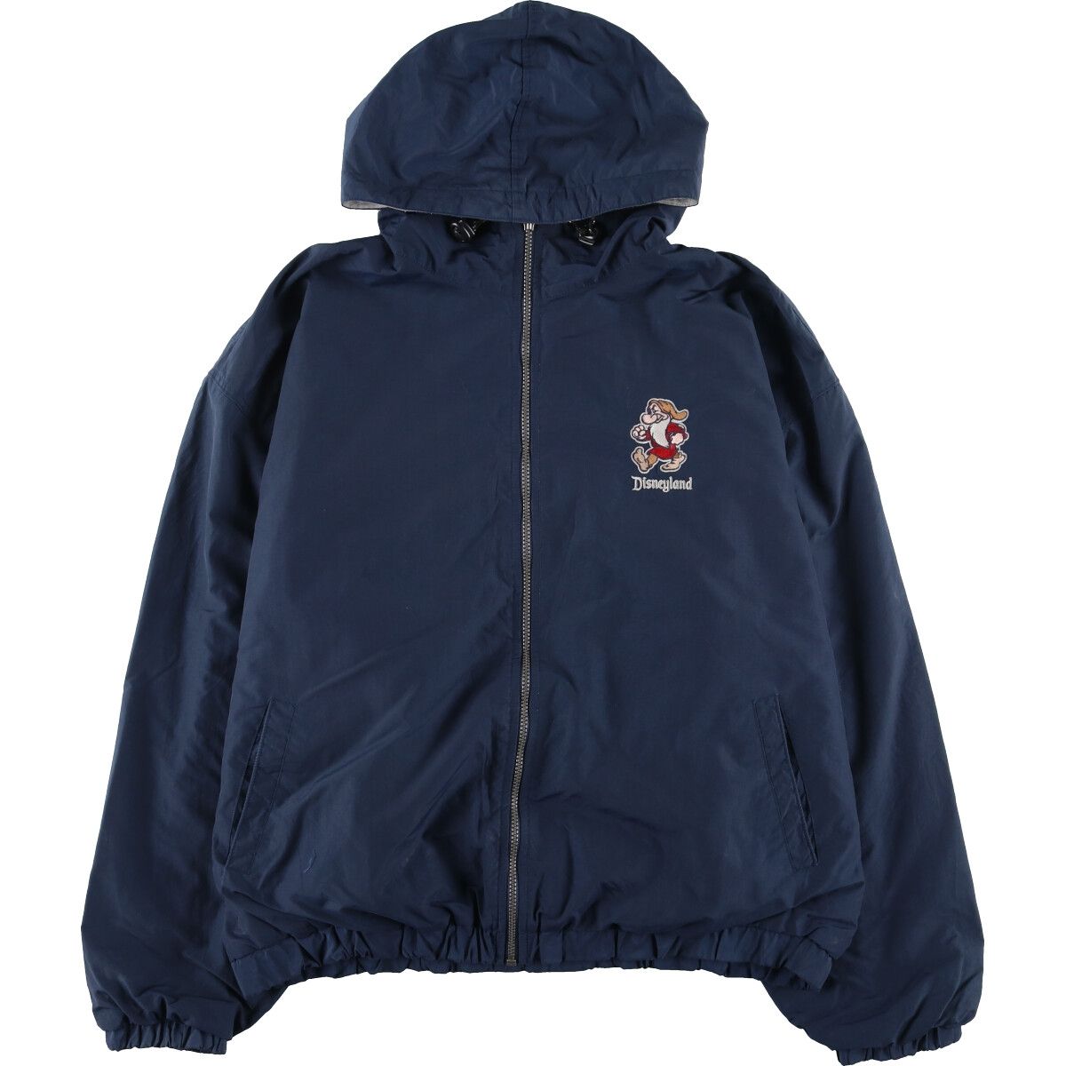 古着 DISNEYLAND GRUMPY 白雪姫 七人の小人 バックワッペン ナイロンパーカー メンズXXL/eaa415363