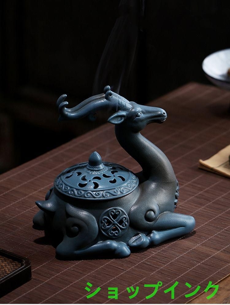 福鹿 香炉 陶磁器 装飾品 工芸品 美術品 置物 福鹿 香炉 陶磁器 装飾品 工芸品 美術品 置物 福鹿 香炉 陶磁器 装飾