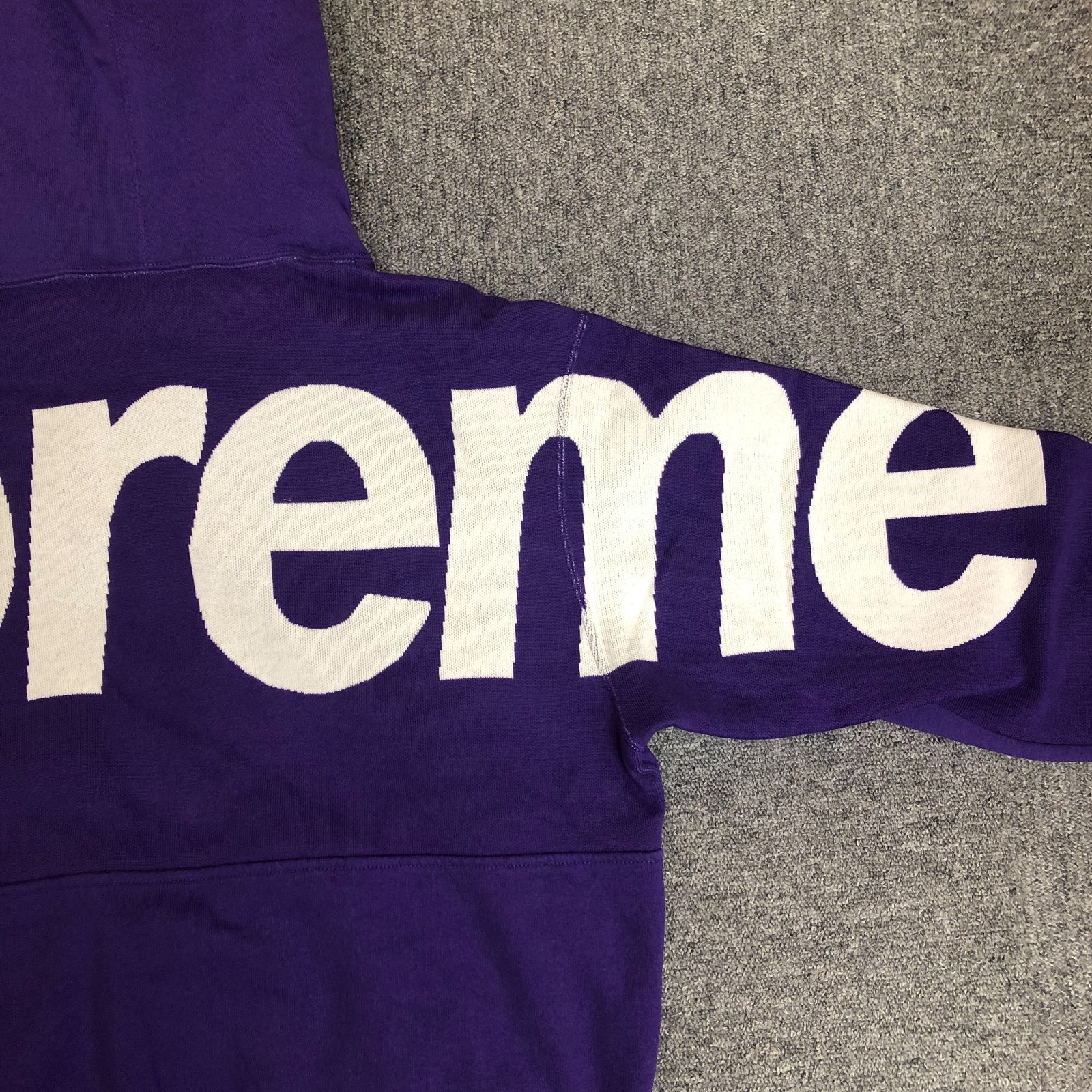 国内正規 未使用品 Supreme 23AW Big Logo Jacquard Hooded Sweatshirt 