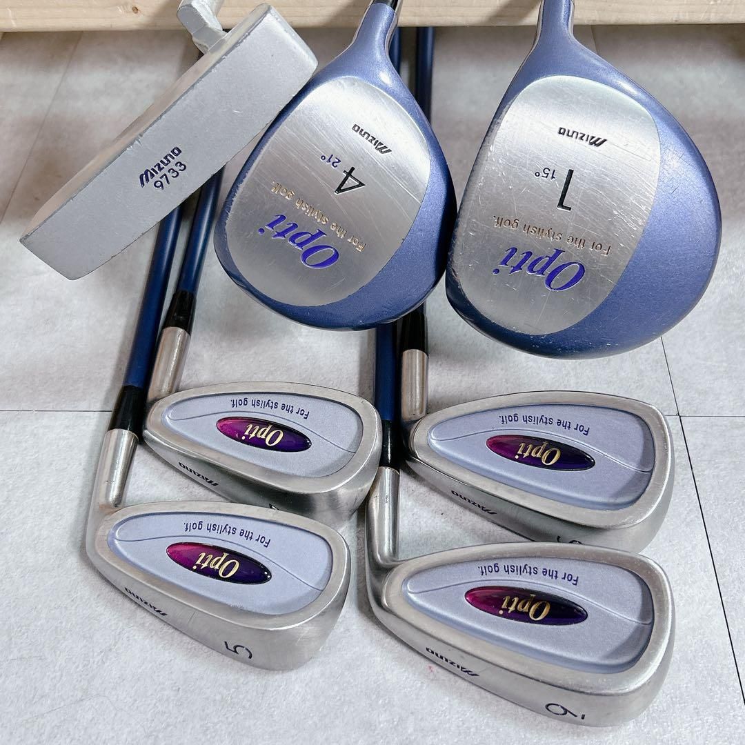 X 622 ミズノ 他 レディース ゴルフクラブ ハーフセット 8点 かわいい L