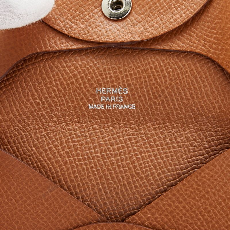 エルメス バスティア コインケース 小銭入れ ブラウン ヴォーエプソン  