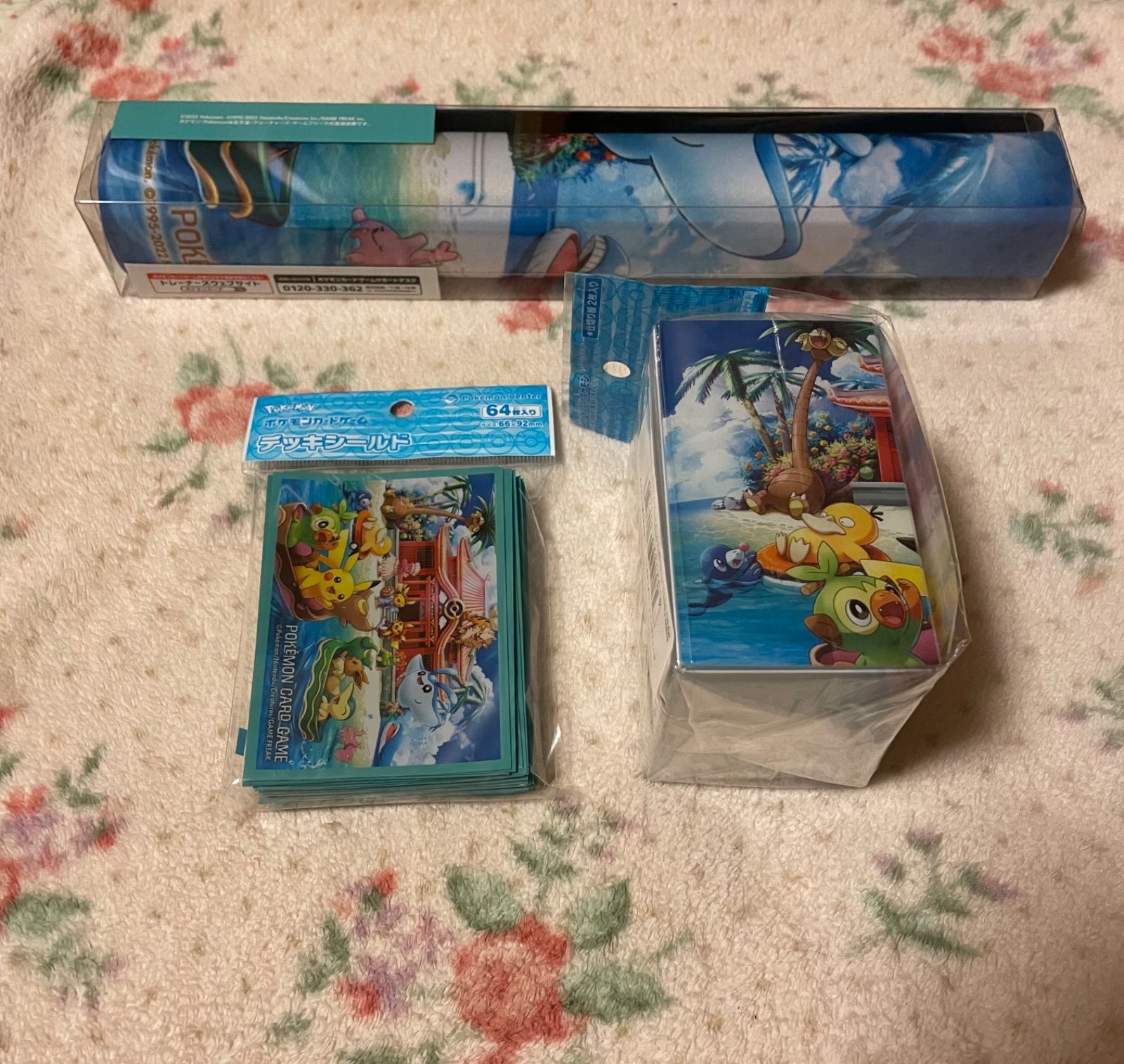 新品未開封】ポケモンセンターオキナワ プレイマット デッキケース 新品未開封】ポケモンセンターオキナワ プレイマット デッキケース