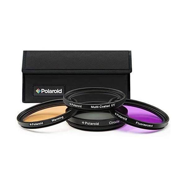 Polaroid 37mm フィルター4種セット UV CPL FLD ウオーミングフィルタ ブラック 37mm