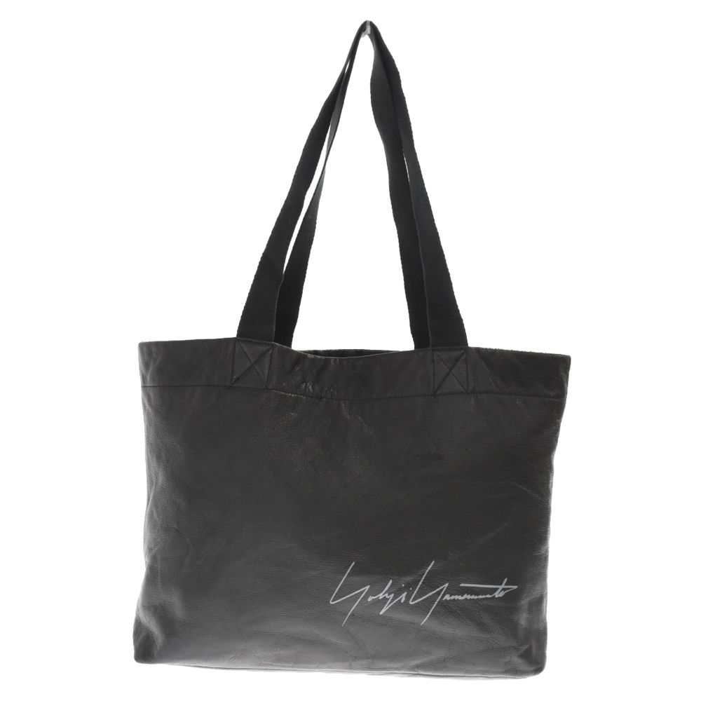 Yohji Yamamoto (ヨウジヤマモト) シグネチャーロゴレザートート