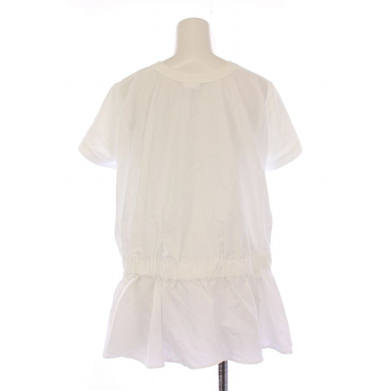 ノワールケイニノミヤ  kei ninomiya COMME des GARCONS AD2019 シャツ ブラウス 半袖 ベルト S 白 3E-T020 /BM レディース ノワールケイニノミヤ kei ninomiya COMME des GARCONS AD2019