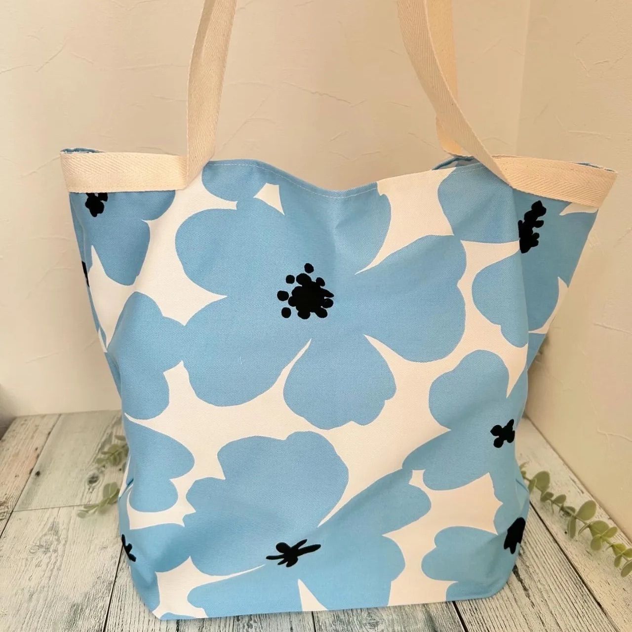 ハンドメイド 北欧柄 北欧風 肩掛けエコバッグ エコバッグ サブバッグ