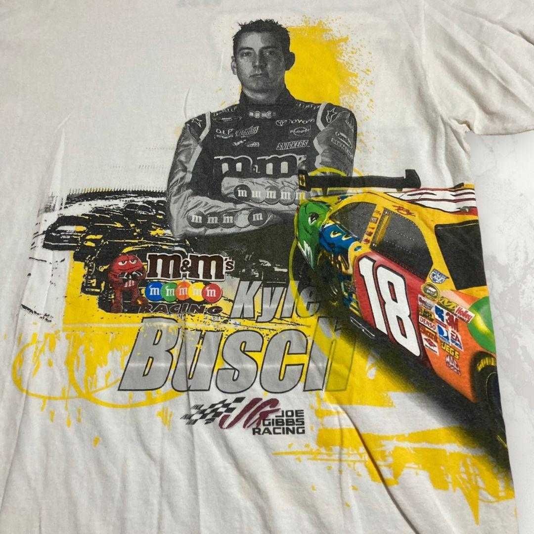 ユーズド 半袖 tシャツ 古着 GZG NASCAR 白 ナスカー オート レース