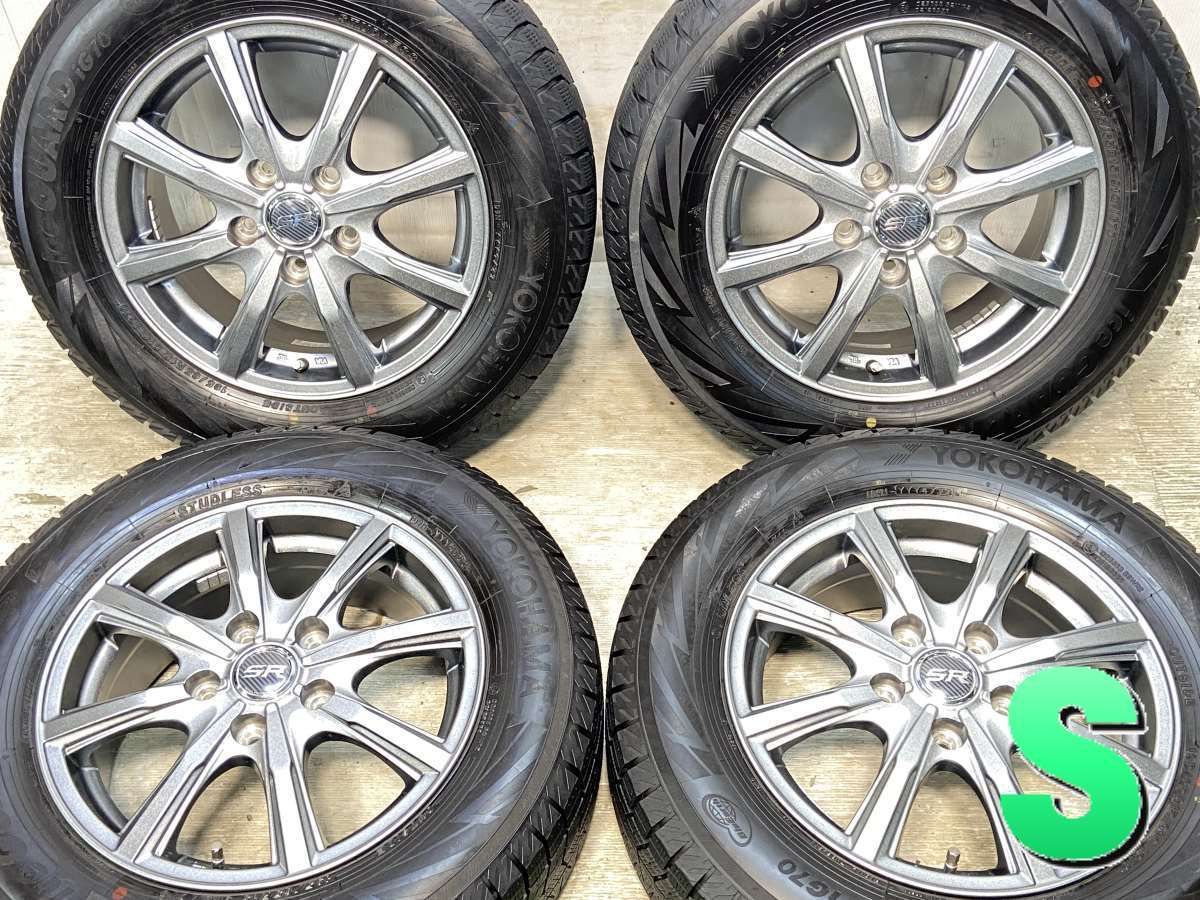 195/65R15  nヨコハマ アイスガード iG70 n　 SR n15x6.0 53 114.3-5穴 n中古タイヤ スタッドレスタイヤ ホイールセット 4本セットn w15250207006
