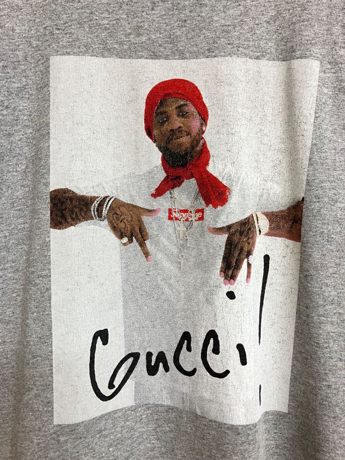 16fw Supreme Gucci Mane Tee グッチメイン グレー XL - メルカリ