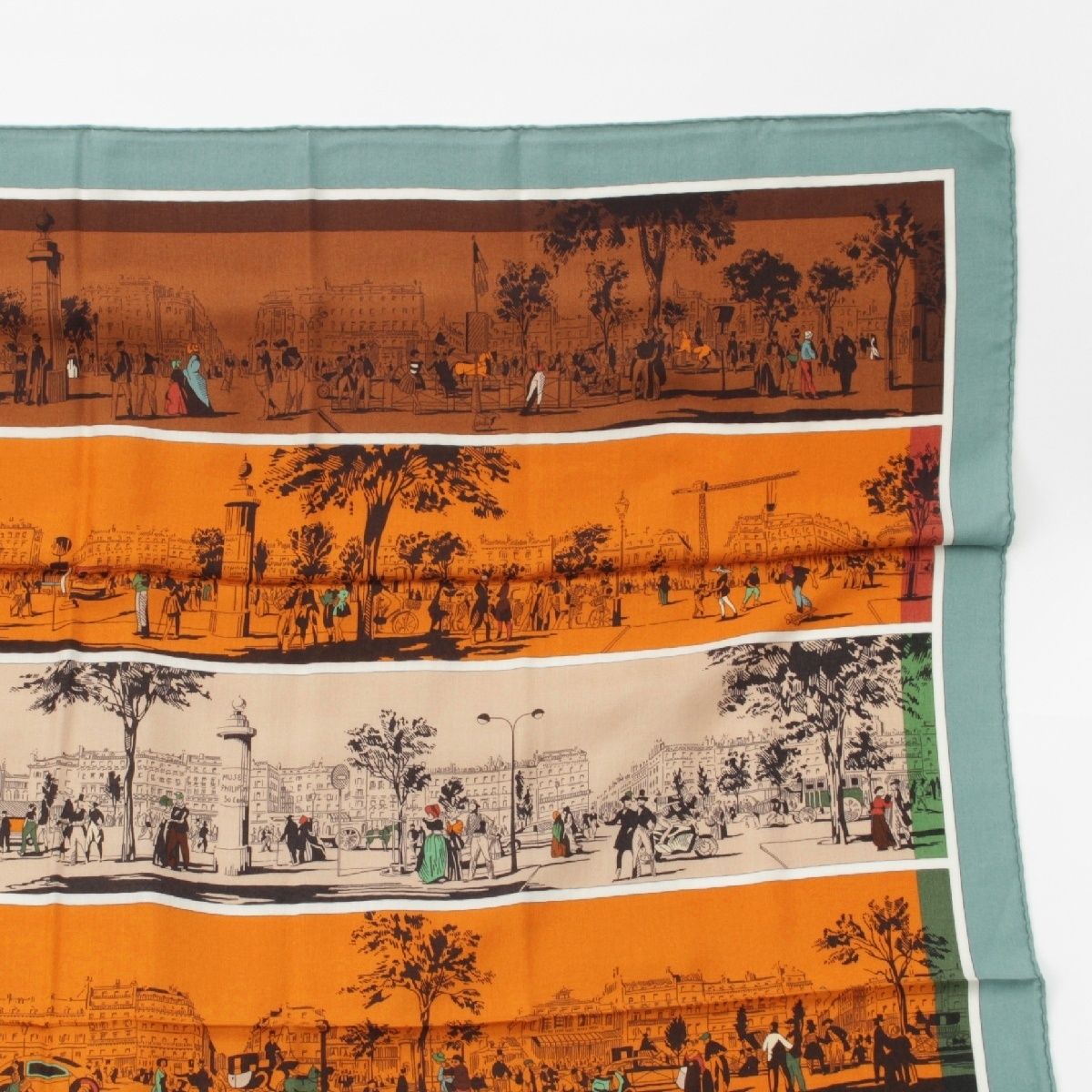 エルメス カシミヤ×シルク カレジェアン 140 A L'OMBRE DES BOULEVARDS