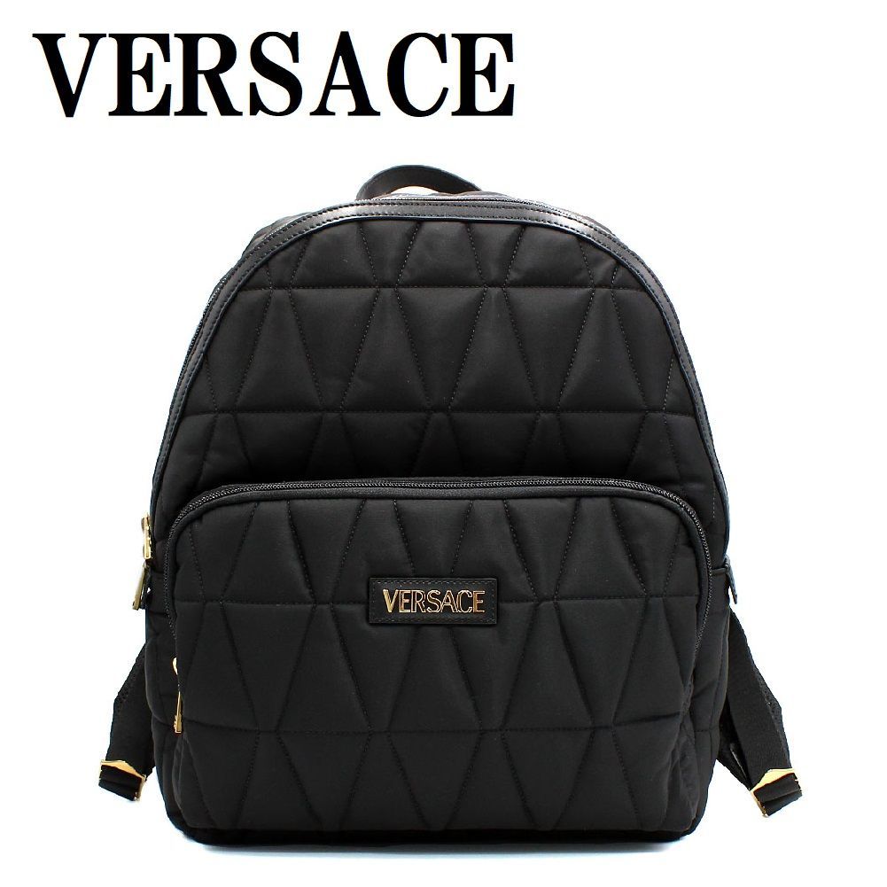 cb35 VERSACE ヴェサーチ リュック 黒 メデューサロゴ VERSACE