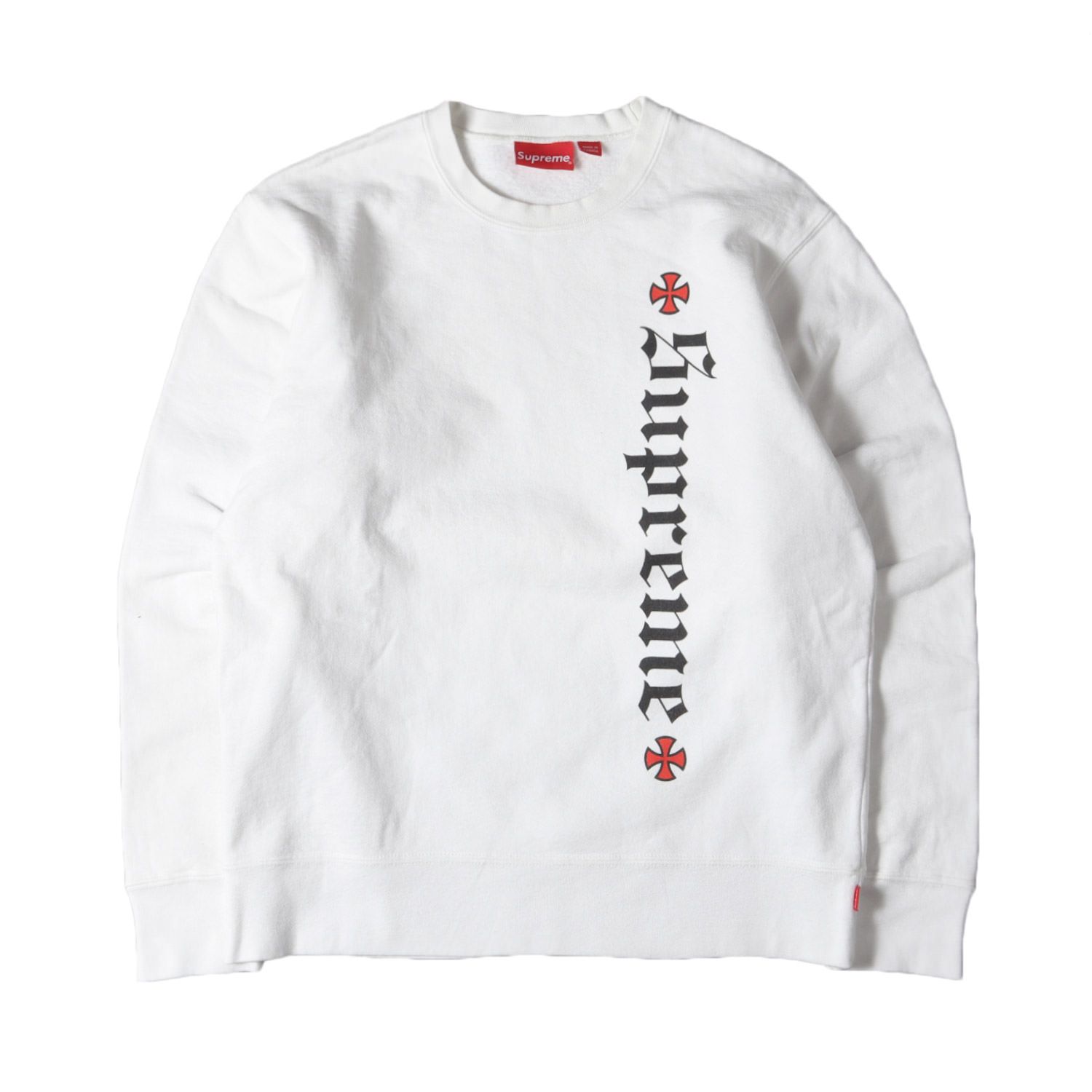 Supreme シュプリーム スウェット サイズ:M / Independent アイコンマーク刺繍 ブランドロゴ スウェットシャツ (Fuck The Rest Crewneck) / ホワイト 白 / トップス トレーナー プルオーバー コラボ【メンズ