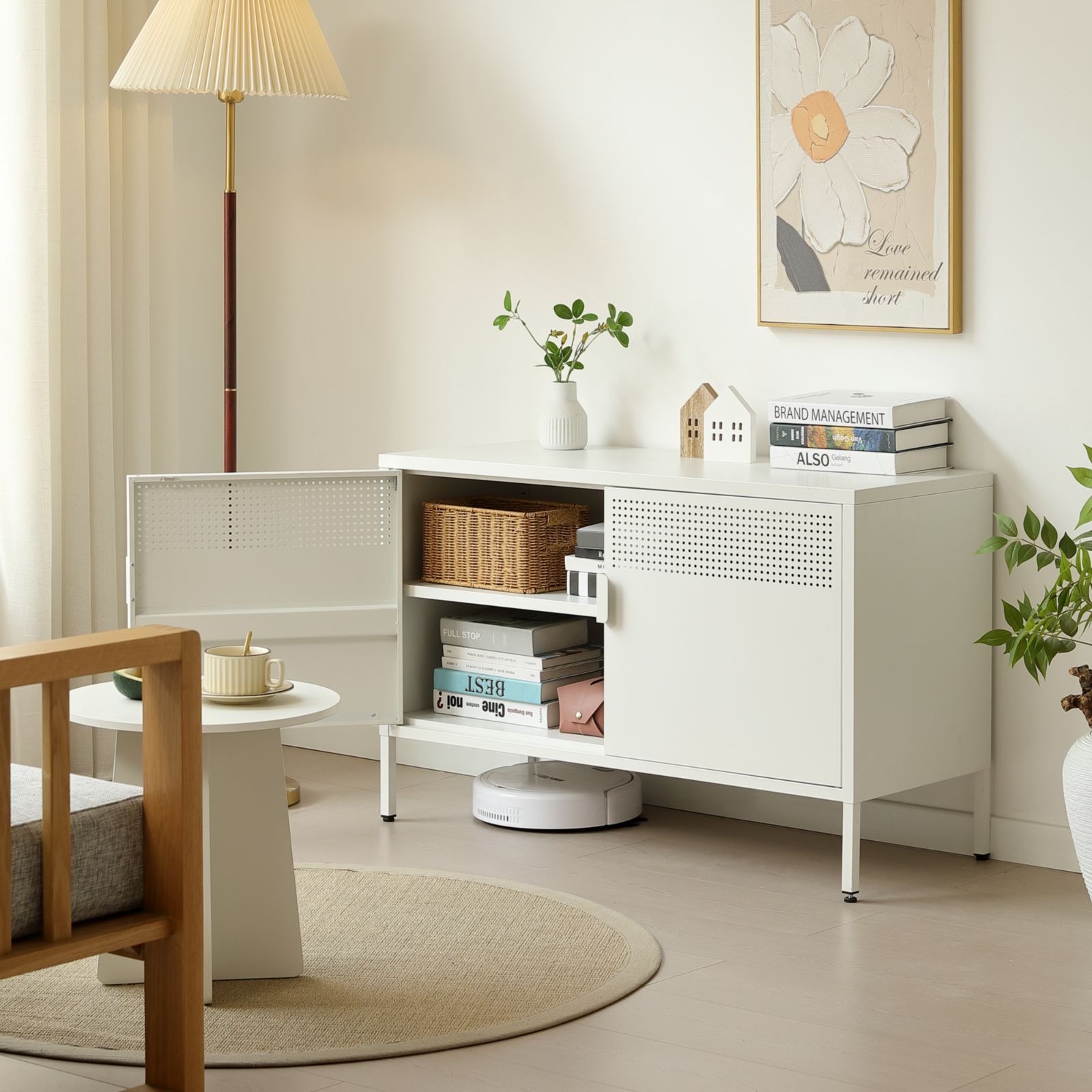 金属製キャビネット WHITE