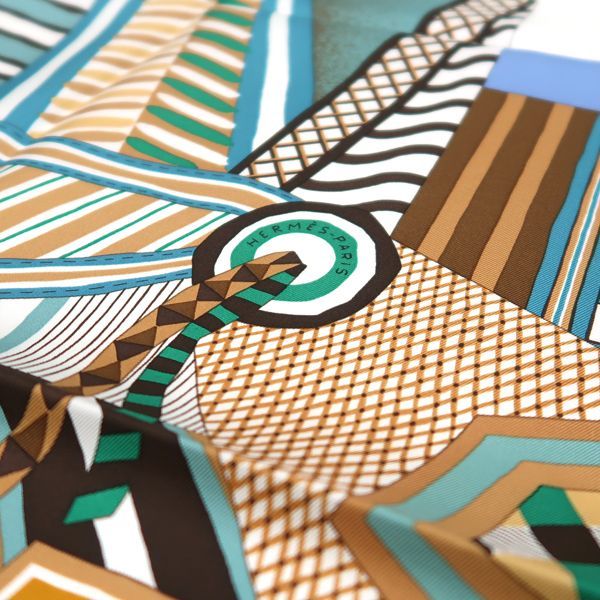 HERMES カレ90 空想の鞍 003846S-04 LA SELLE IMAGINAIRE ヤン