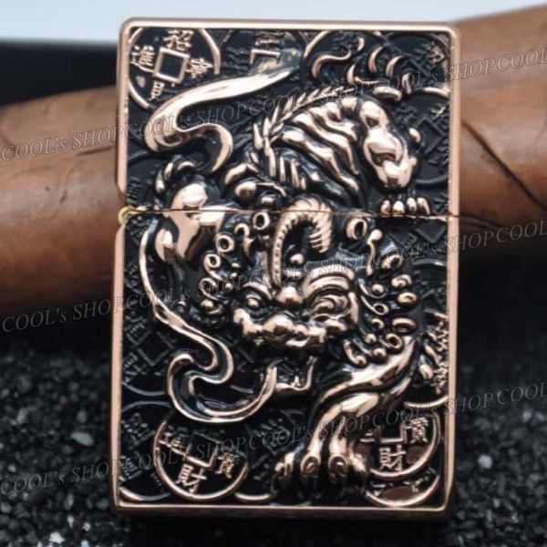 財神 貔貅 フルメタルジャケットオイルライター ZORRO ヒキュウ zippo