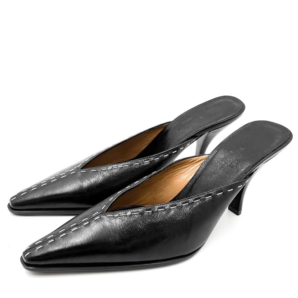 エルメス　HERMES パンプス　黒　スティッチ エルメス HERMES パンプス 黒 スティッチ 【公式通販】