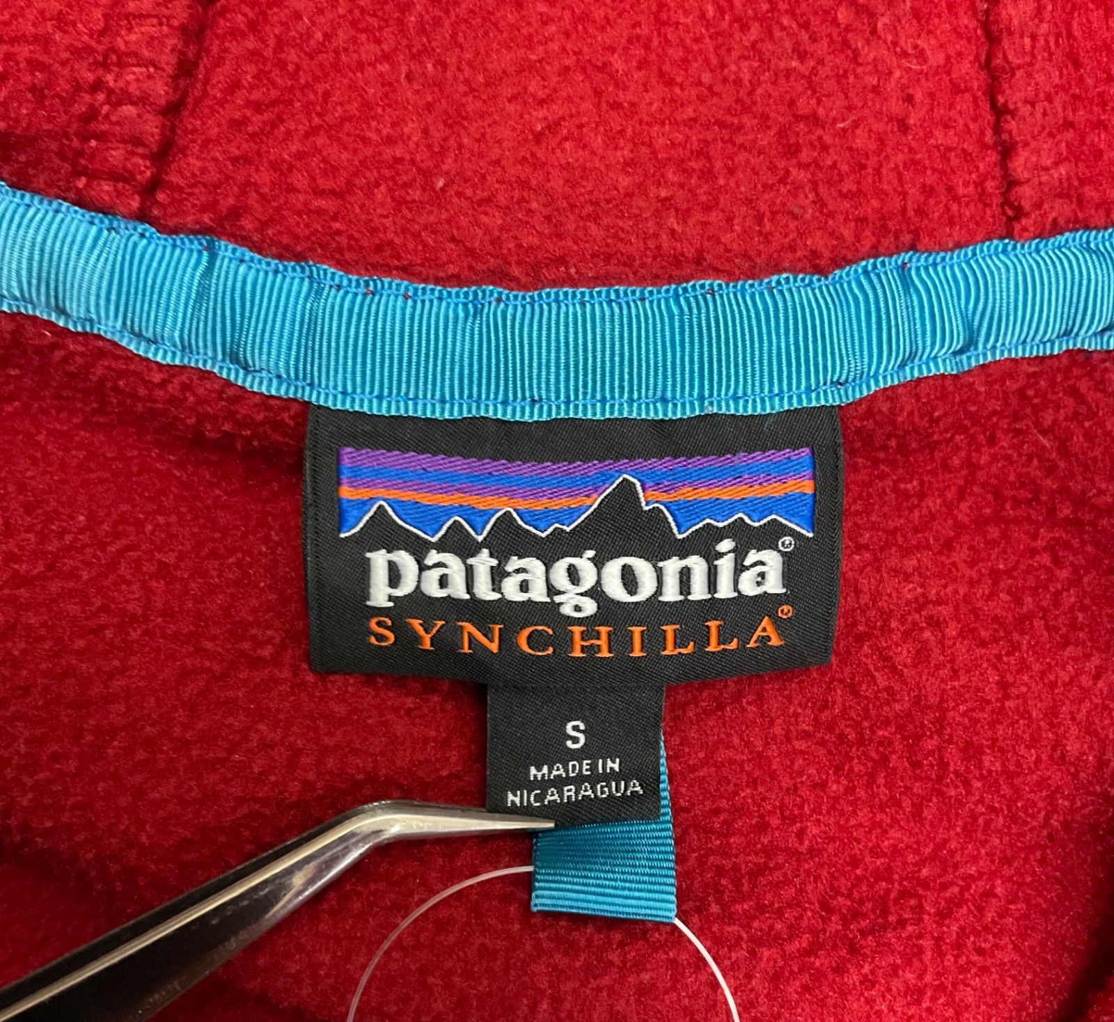 patagonia パタゴニア フリース フード シンチラ スナップT ハーフボタン レッド ネイビー S 古着 中古 10068 - メルカリ