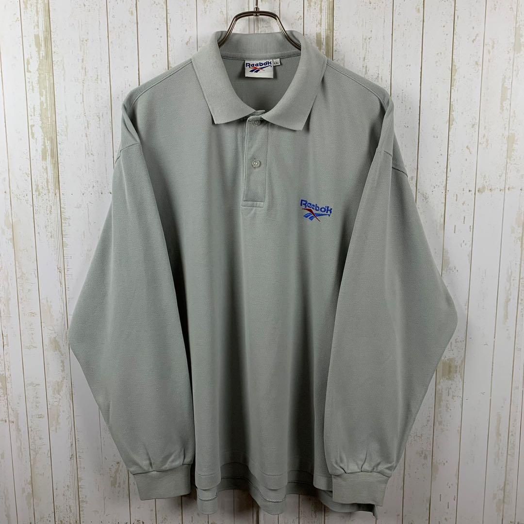 OLD Reabok 90s リーボック ロゴ 刺繍 長袖 ポロシャツ LL - メルカリ